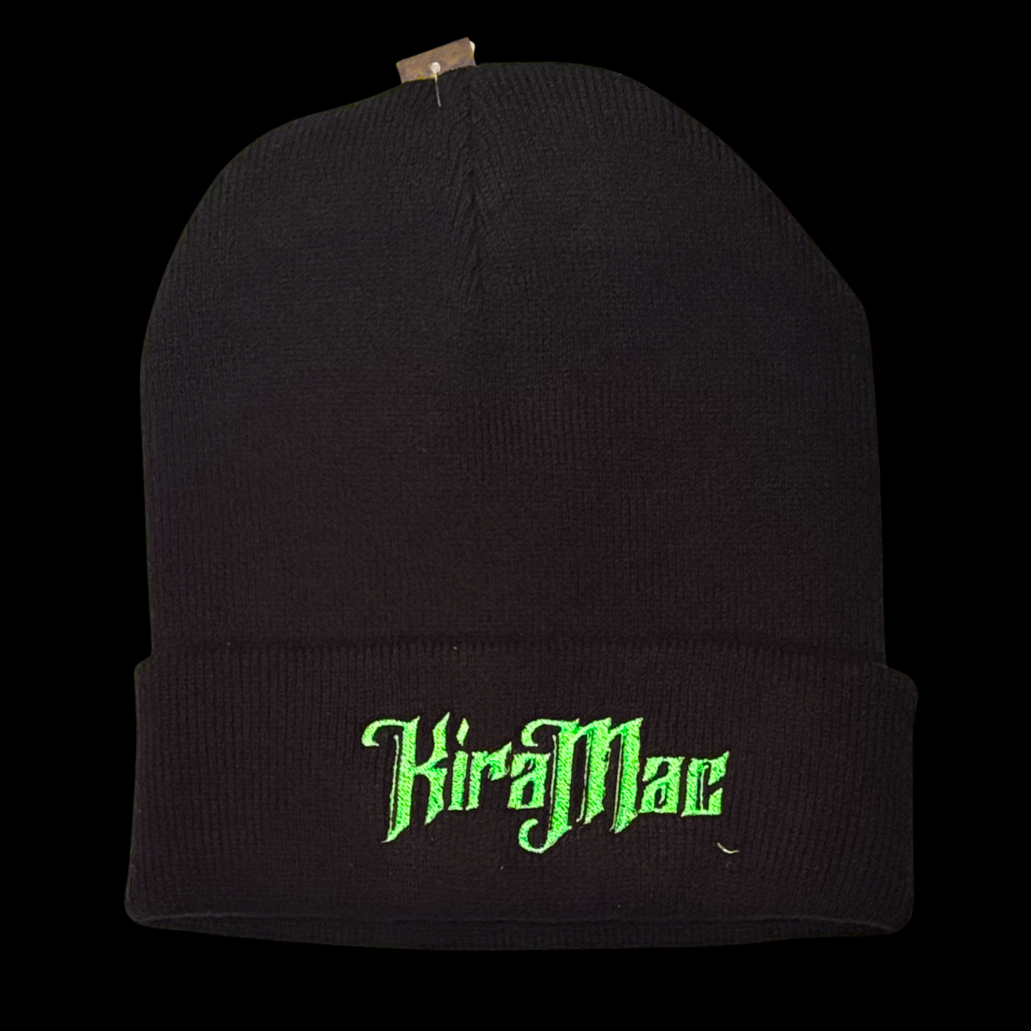Black Beanie With Green
